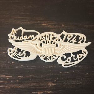 Carved Bone Air Force Pin